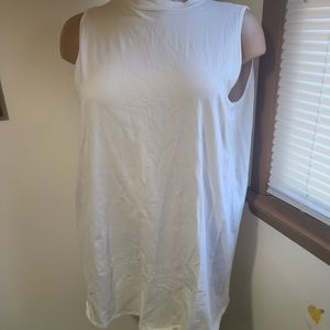White muscle t-shirt mini dress